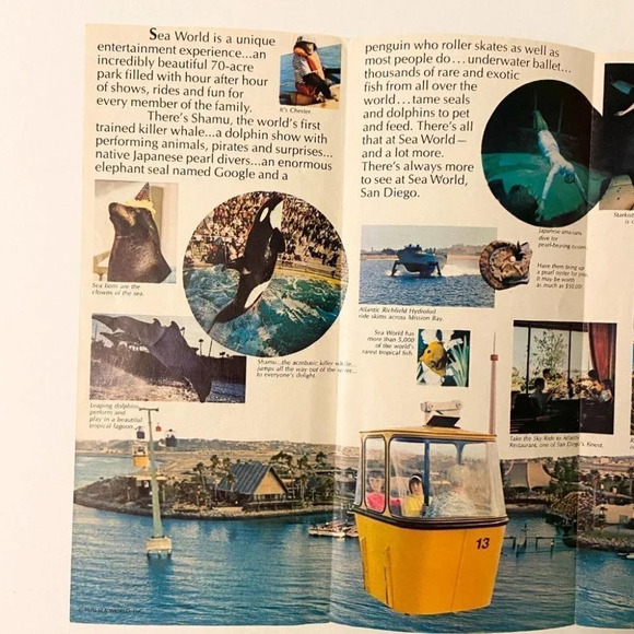 Vintage Sea World Mission Bay San Diego  Travel Guide Brochure - Picture 6 of 11